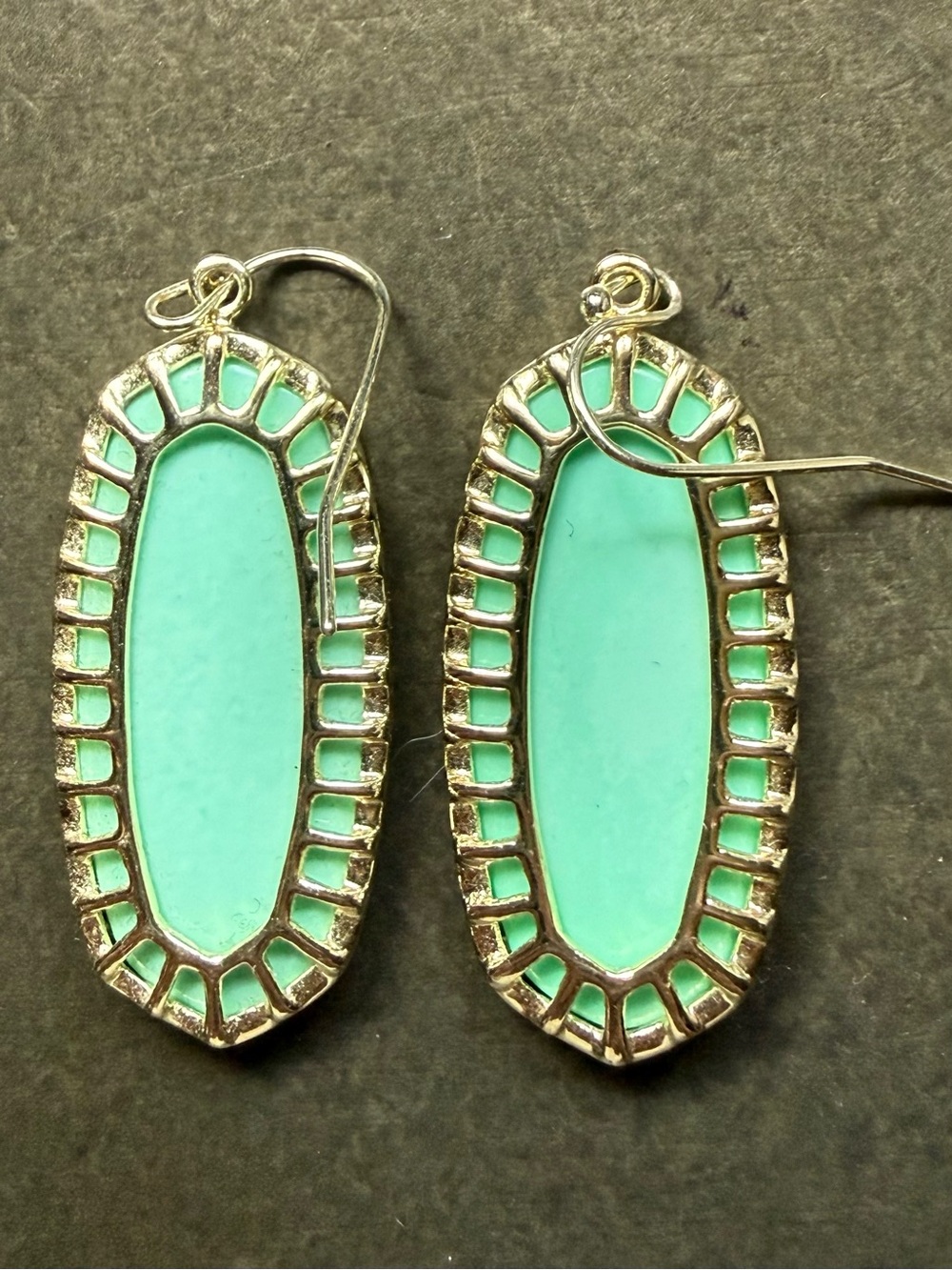 Kendra Scott Gold-Trim Mint Oval Drop Earrings - Women Jewelry
